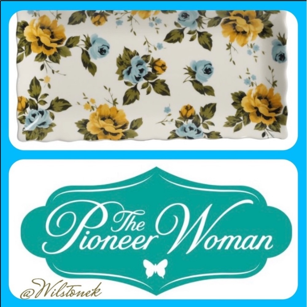 The Pioneer Woman Floral Medley Rose Shadow serving tray